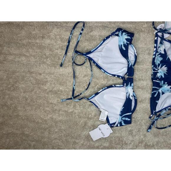 Hot Water tropical underwire triangle bra and string bikini set Size L/M - Picture 6 of 11